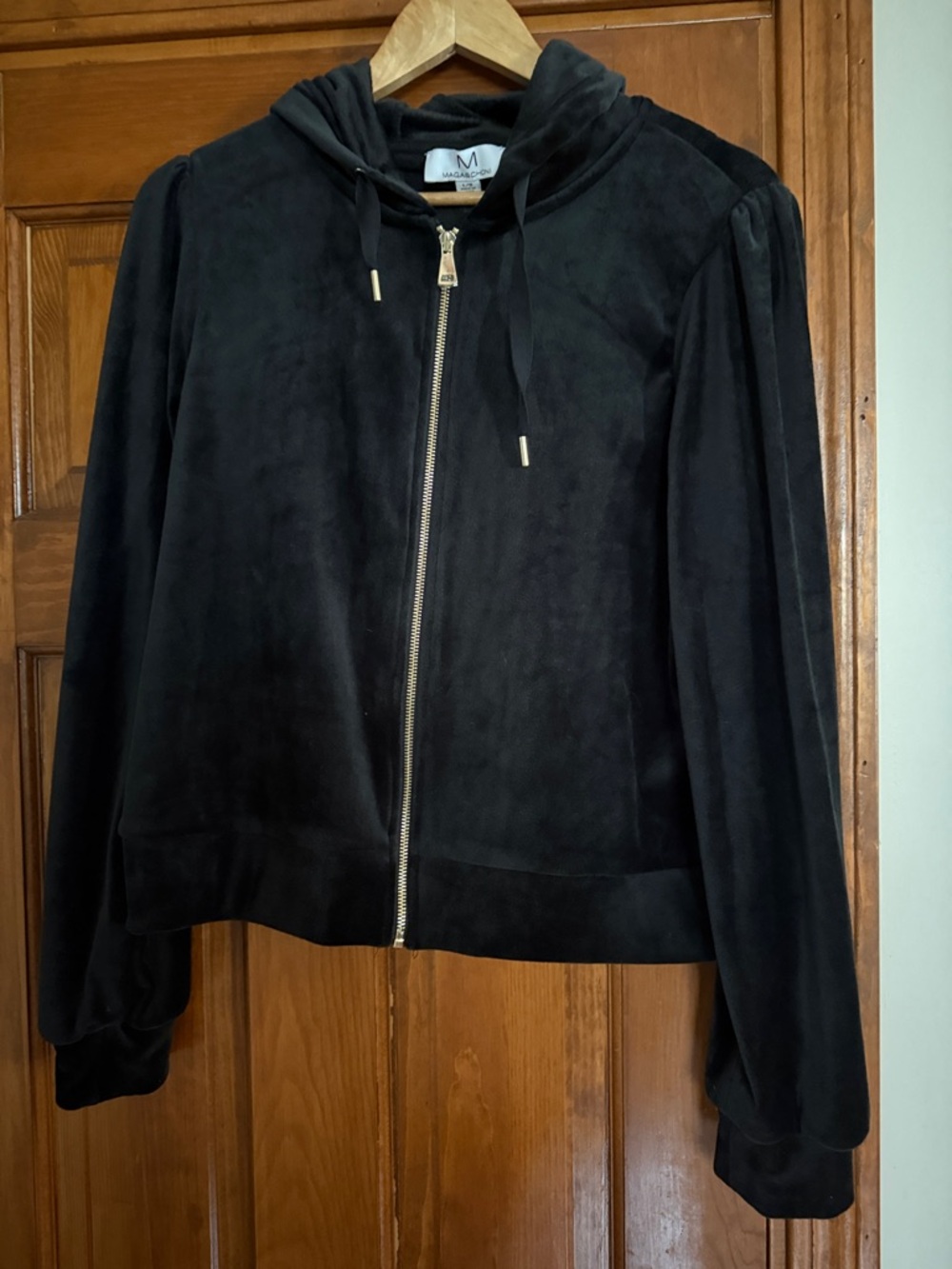 Marciano Black Velvet Zip Hoodie and pant set